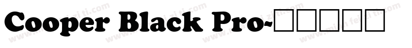 Cooper Black Pro字体转换